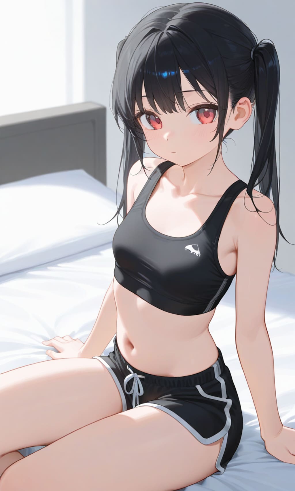 黒髪ロリツインテショーツ