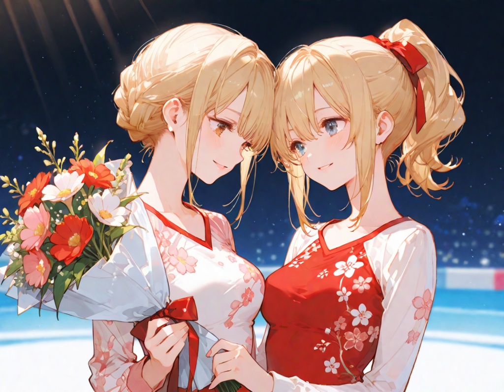 花束を贈って祝福