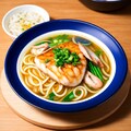 秋のカラフル志望海鮮麺。 2枚目