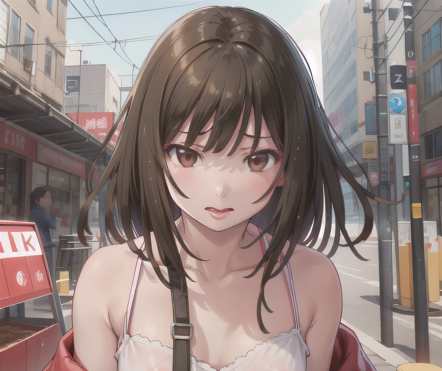 茶髪ボブでワンピースの少女６ | の人気AIイラスト・グラビア