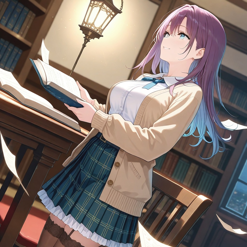 図書室 | の人気AIイラスト・グラビア
