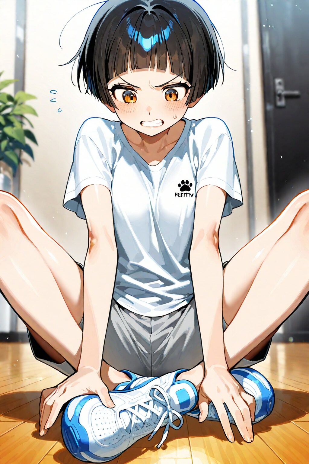 ストレッチをしている女の子