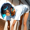 ストレッチをしている女の子 3枚目