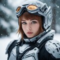 ゴーグル付きヘルメットの雪山ソルジャー 3枚目