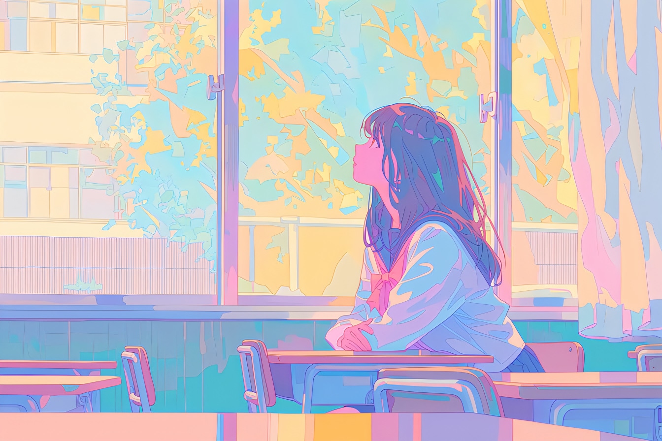 教室の君 | の人気AIイラスト・グラビア