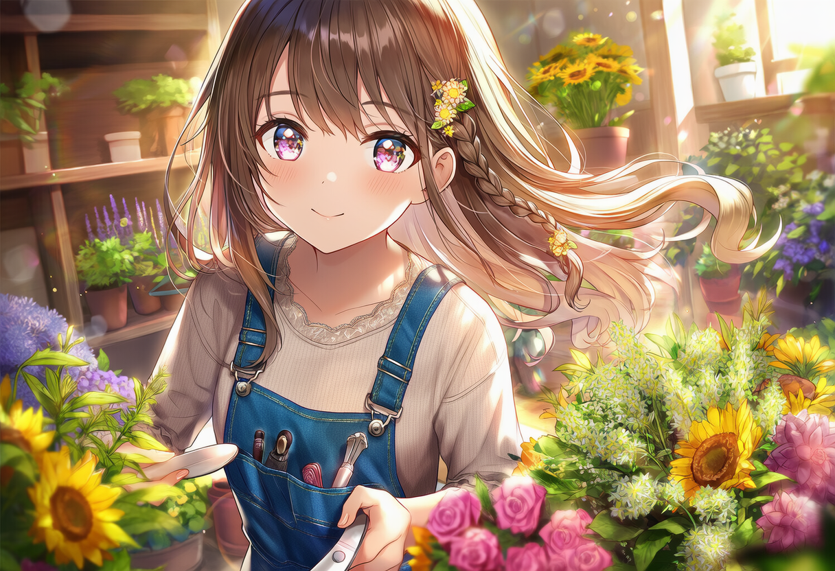 素敵な花屋の店員さん | の人気AIイラスト・グラビア