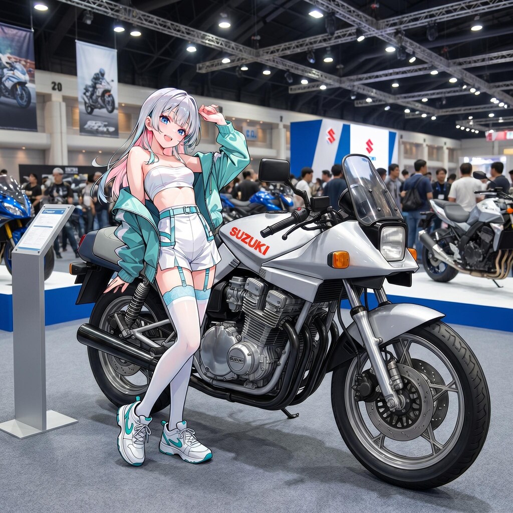 愛車でモーターショー<うちの子ちゃん、先輩ちゃん、鈴木ちゃん、リカちゃん、軍服ちゃん>