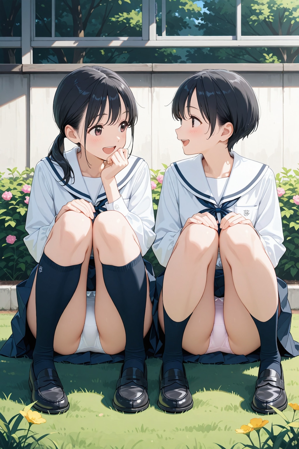 2人並んでるところを..