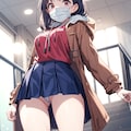 階段×スカート×マスク 2枚目