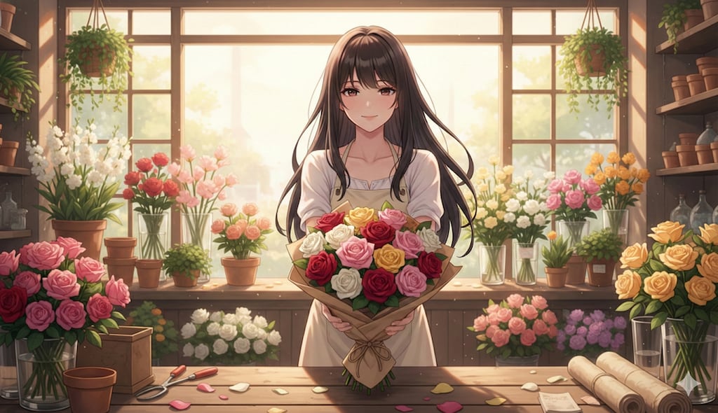 花束を君に…。