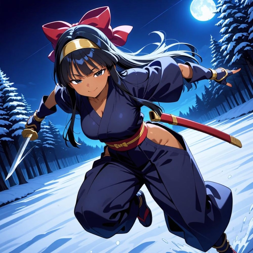 大自然のアイヌコスプレ黒髪人妻