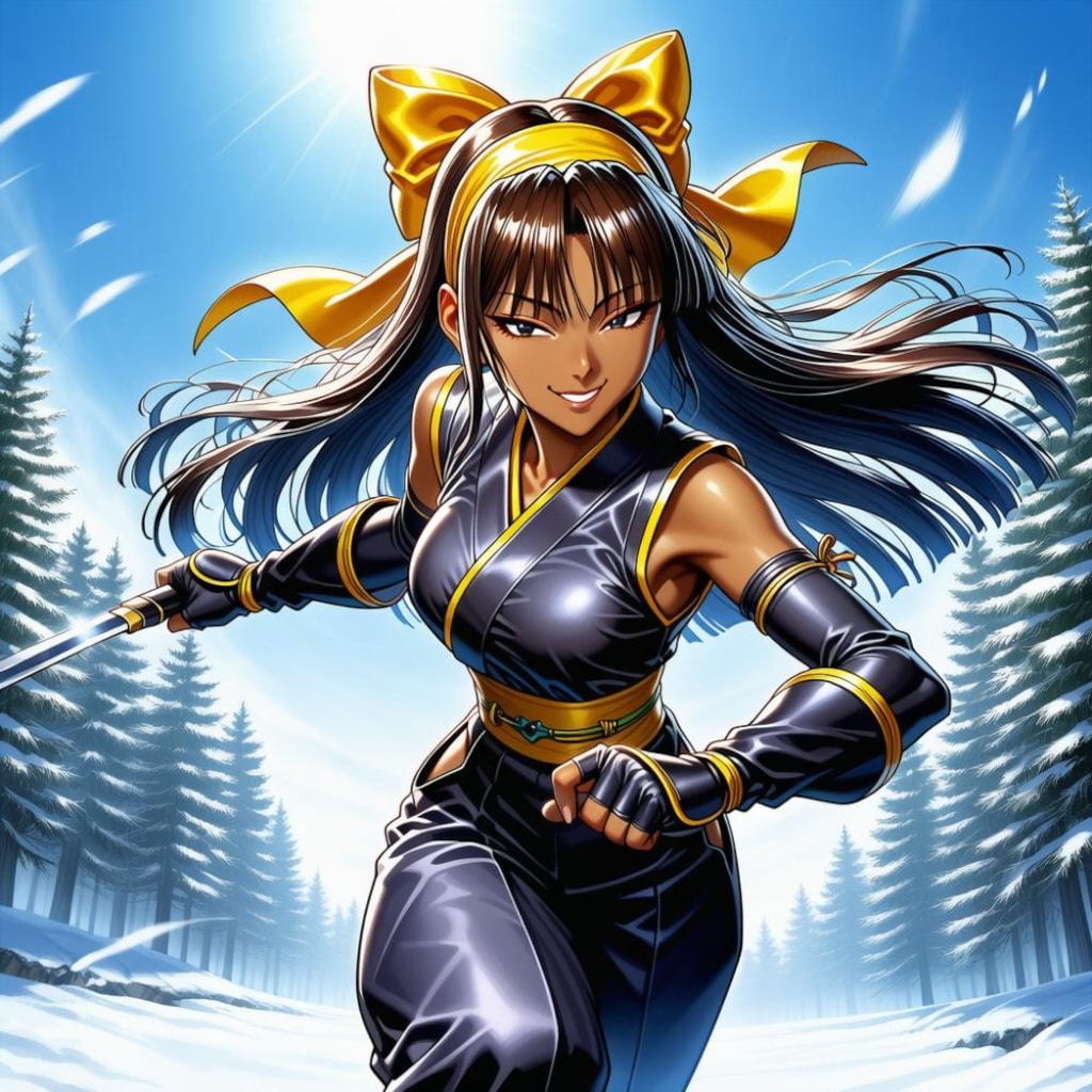 大自然のアイヌコスプレ黒髪人妻