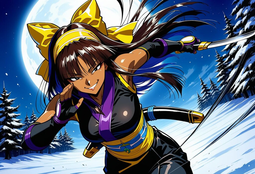 大自然のアイヌコスプレ黒髪人妻