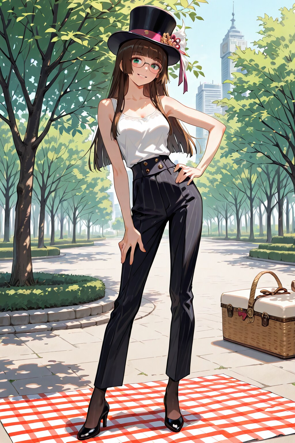 かっこかわいい姫カット令嬢醍醐院さゆりの日比谷公園ピクニック