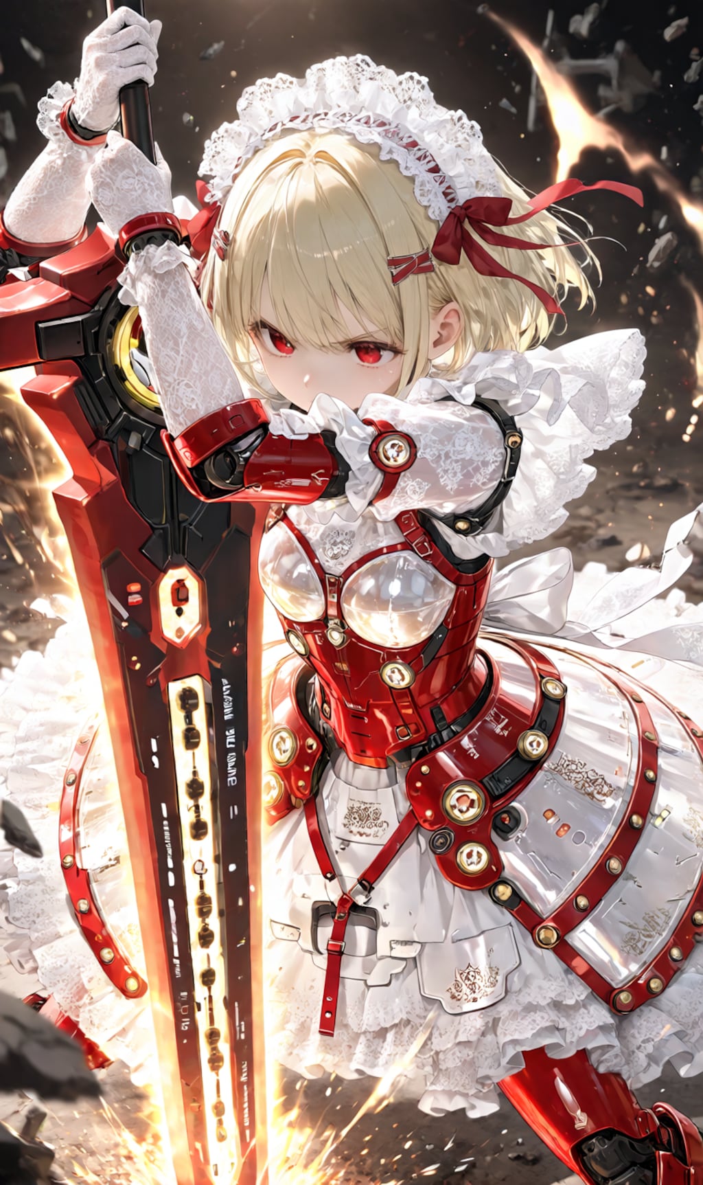 Armored Maid candy-red