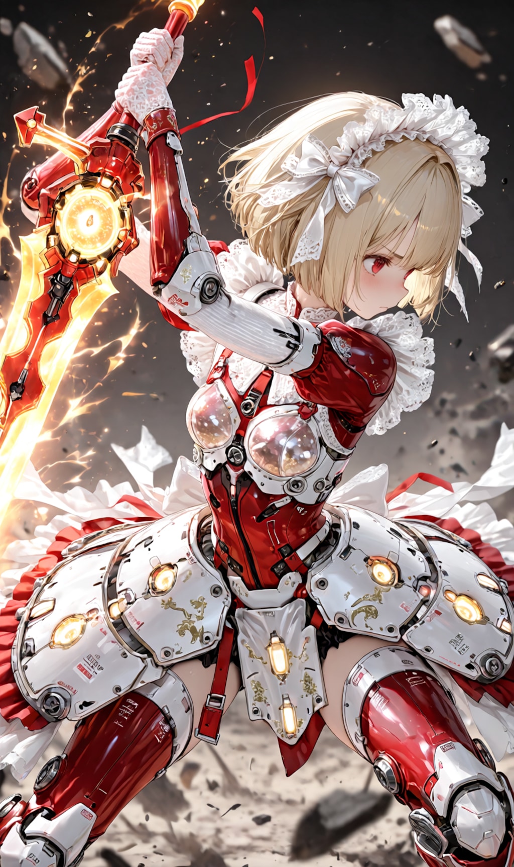 Armored Maid candy-red