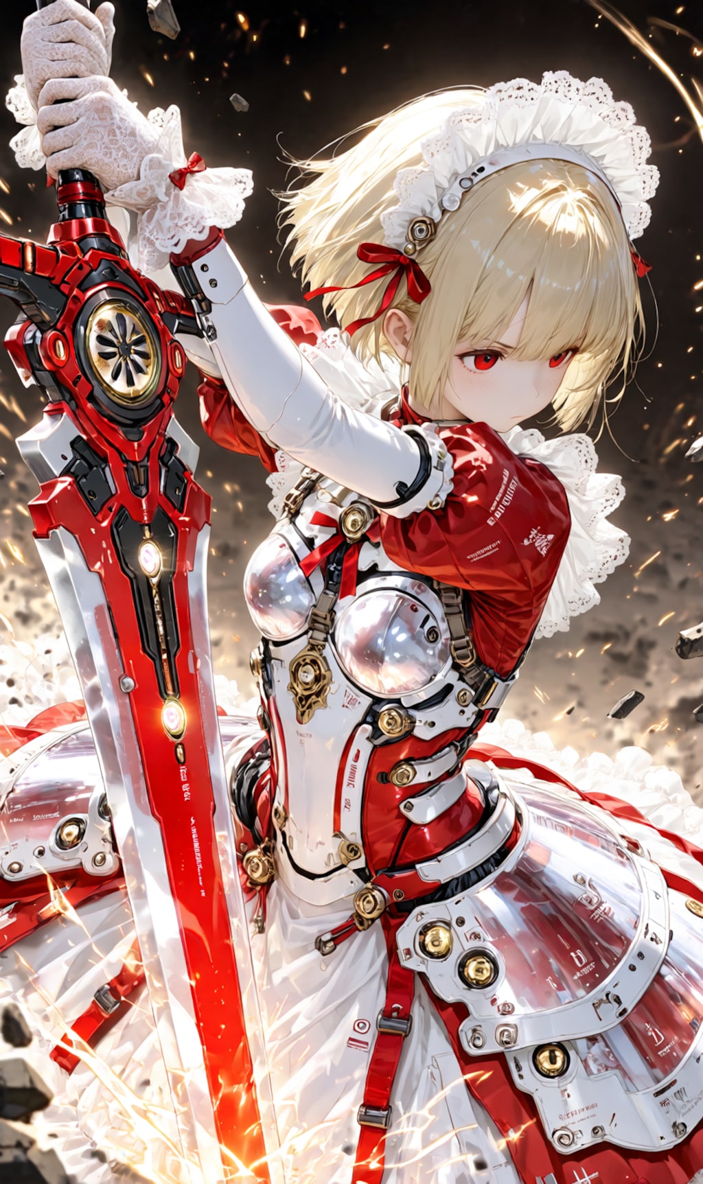 Armored Maid candy-red