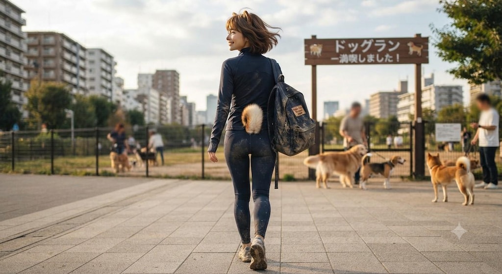 ドッグランの犬娘