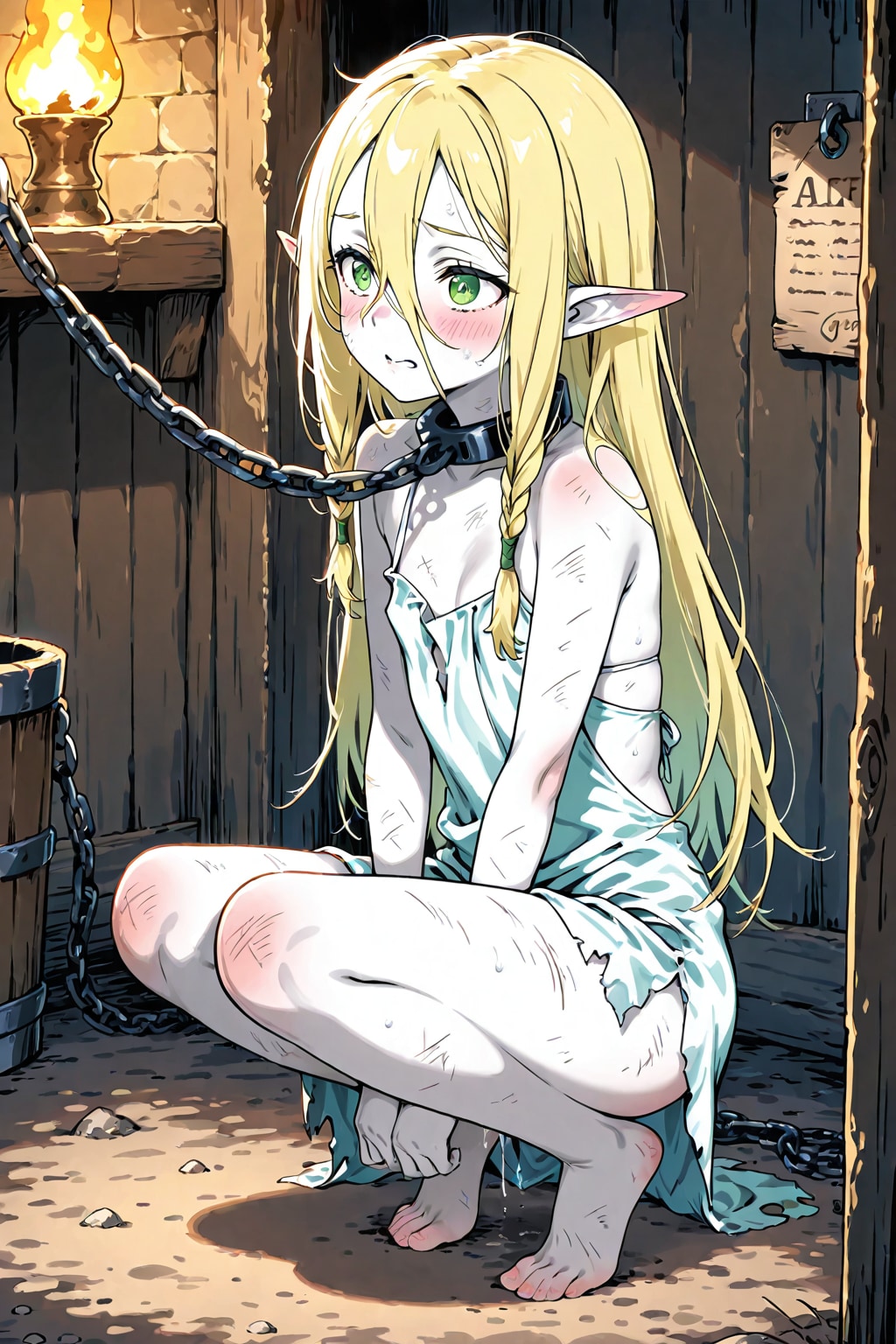 奴隷エルフ | の人気AIイラスト・グラビア