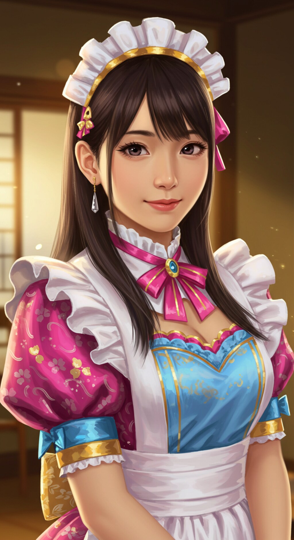 カラフルなメイド少女