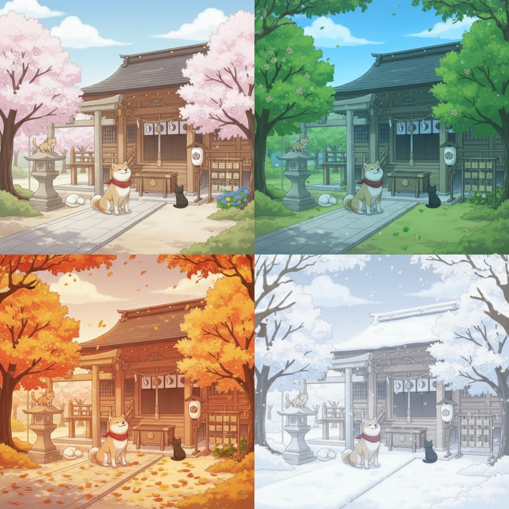 春夏秋冬🐶😺 | の人気AIイラスト・グラビア