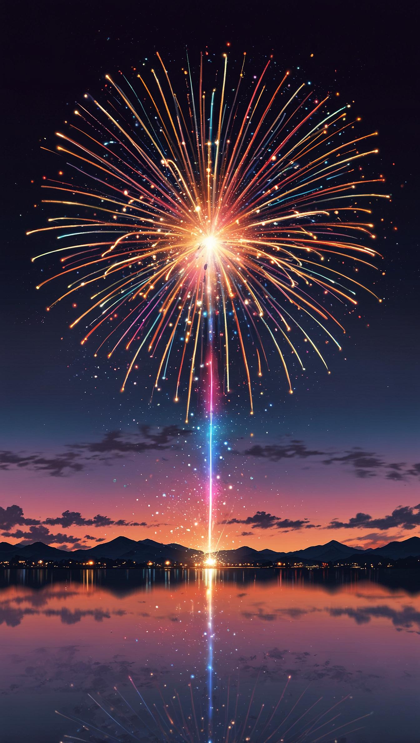 虹色の打ち上げ花火 | の人気AIイラスト・グラビア