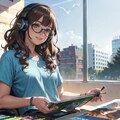 レコード試聴中 4枚目