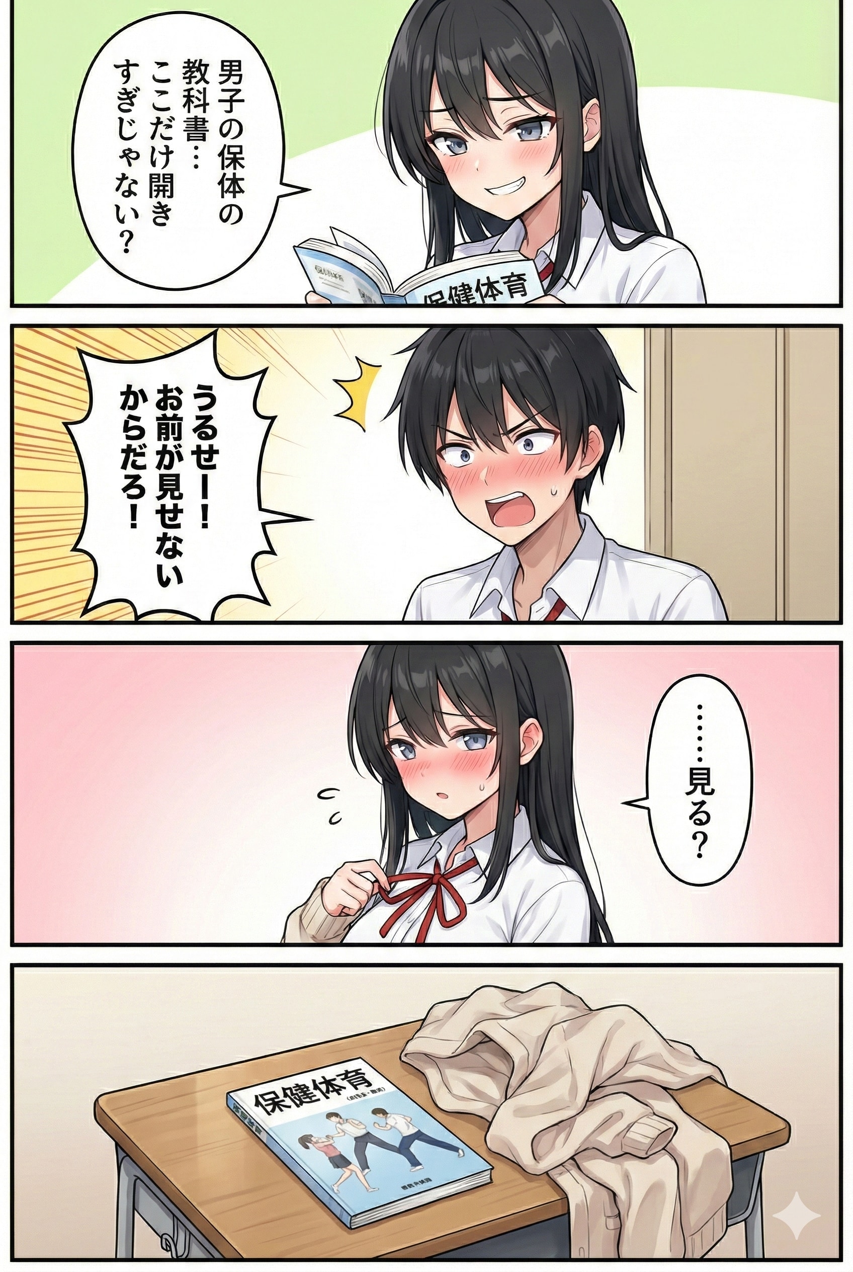 4コマ：保健体育 | の人気AIイラスト・グラビア