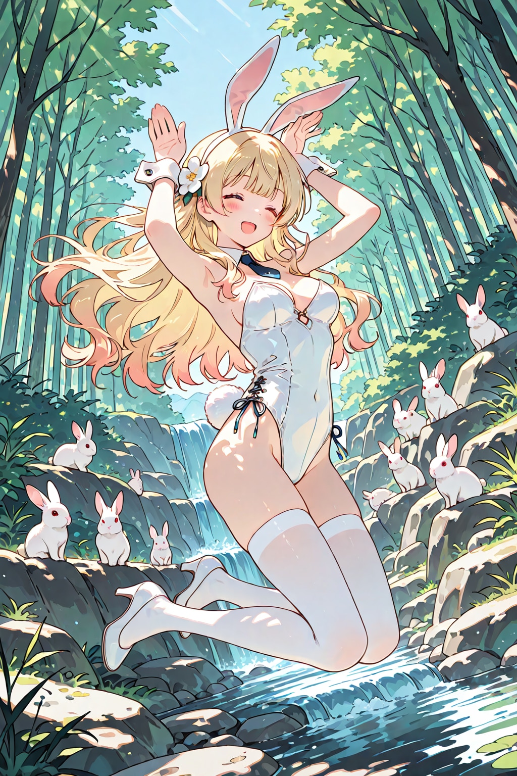 野生のバニーガールとうさぎさん