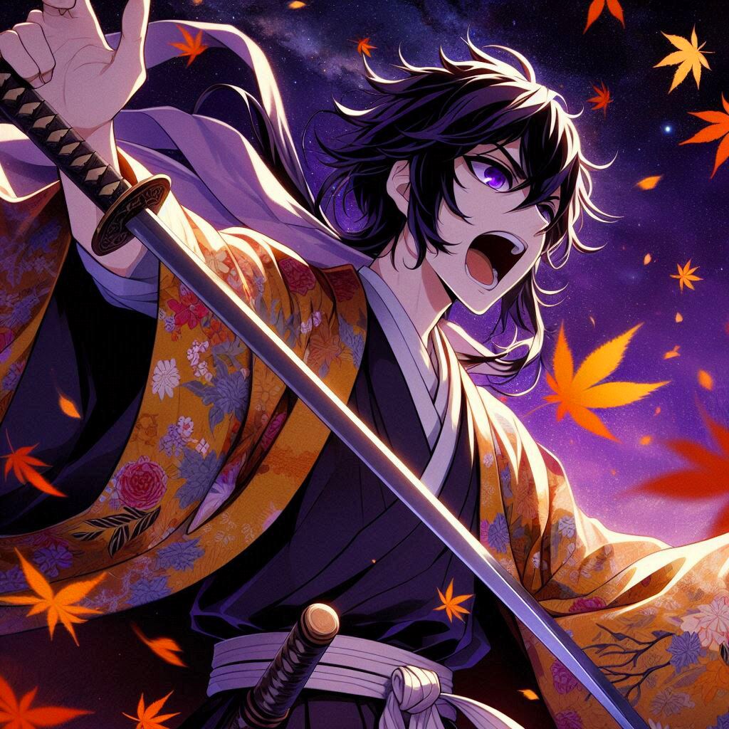 刀を振るう、黒髪短髪男性…！！その3(12枚)