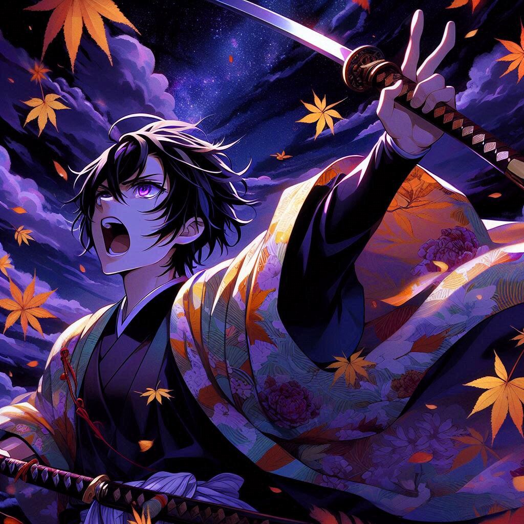 刀を振るう、黒髪短髪男性…！！その3(12枚)