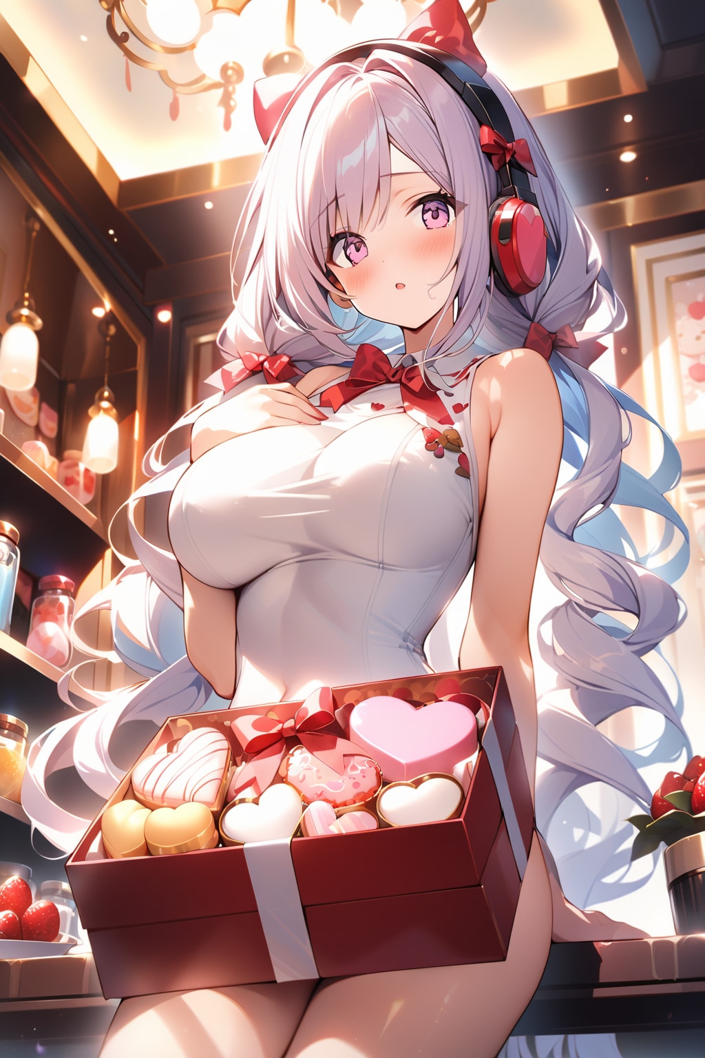 白スク水でチョコレート