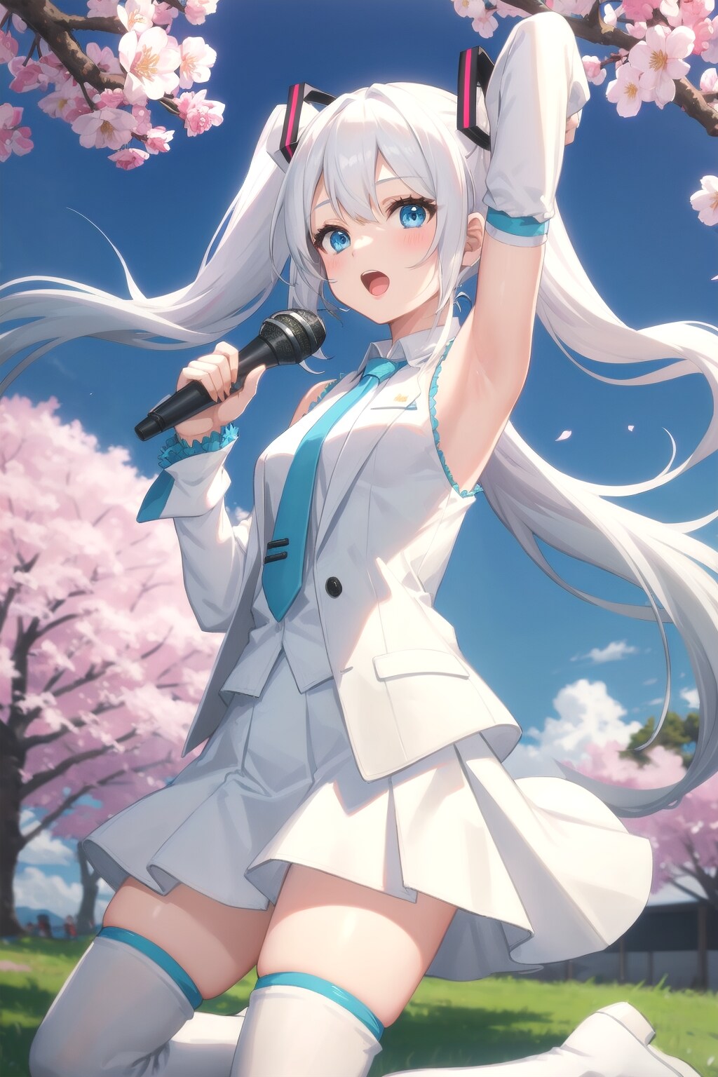 V4B 雪ミク❄️召喚 | の人気AIイラスト・グラビア