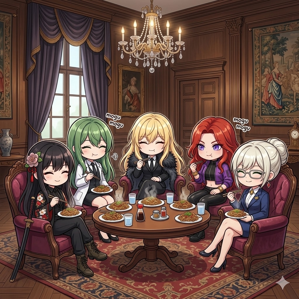 みんなでソース焼きそばPT | の人気AIイラスト・グラビア