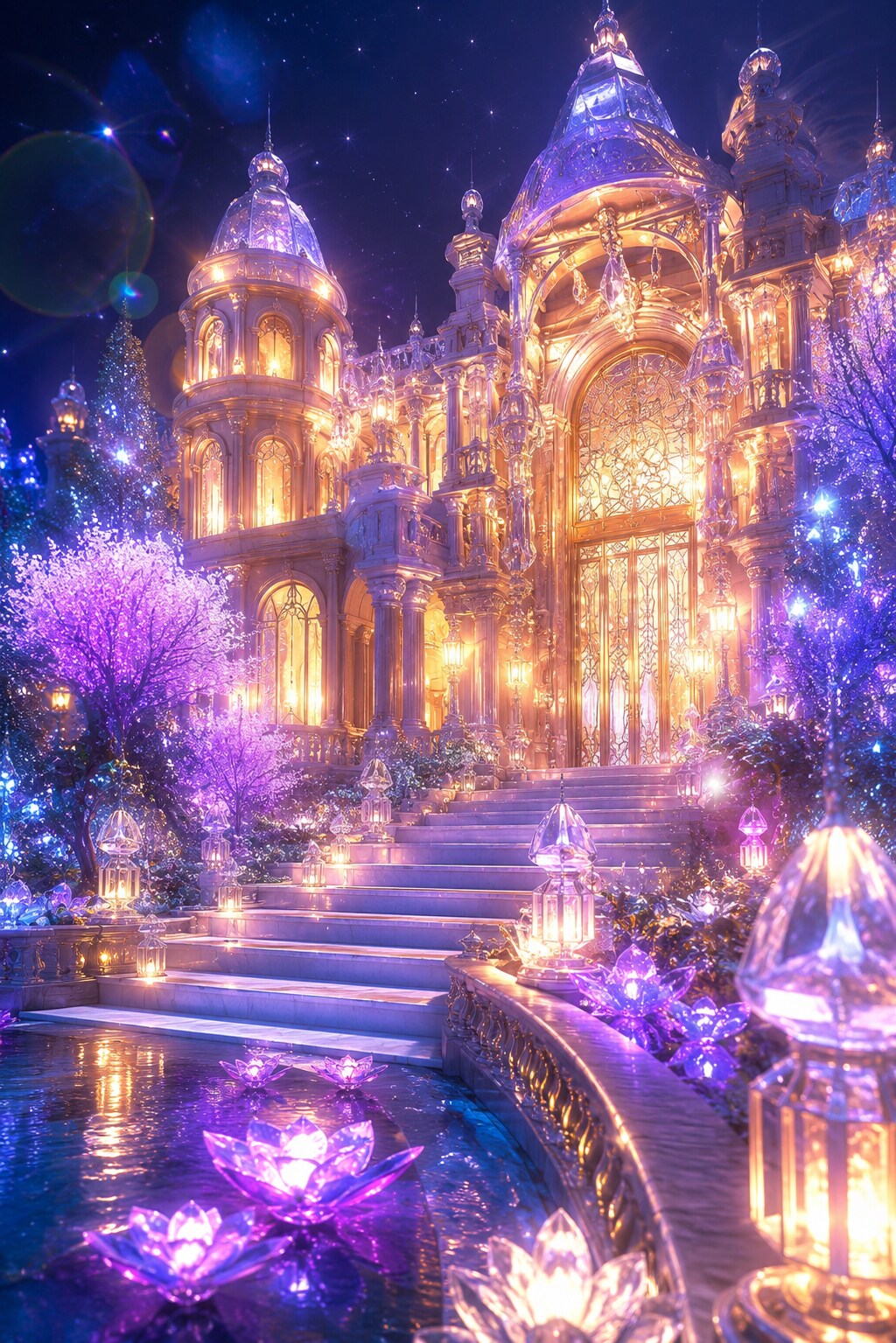 豪邸　夜景　クリスタル