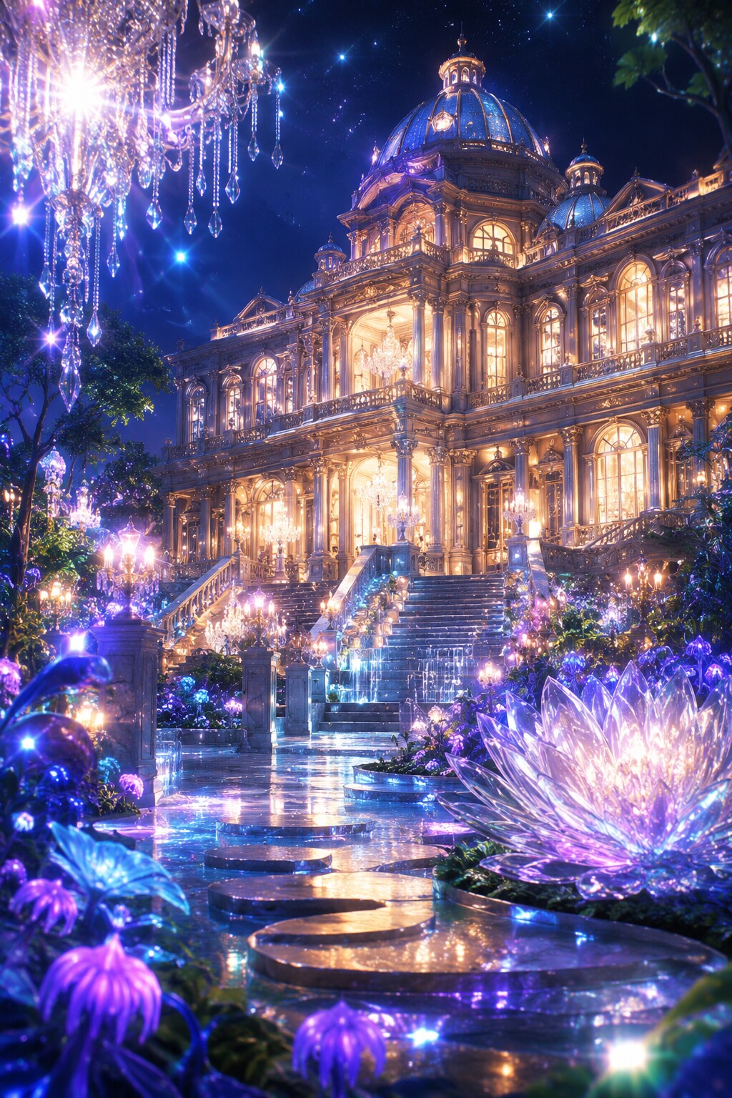豪邸　夜景　クリスタル