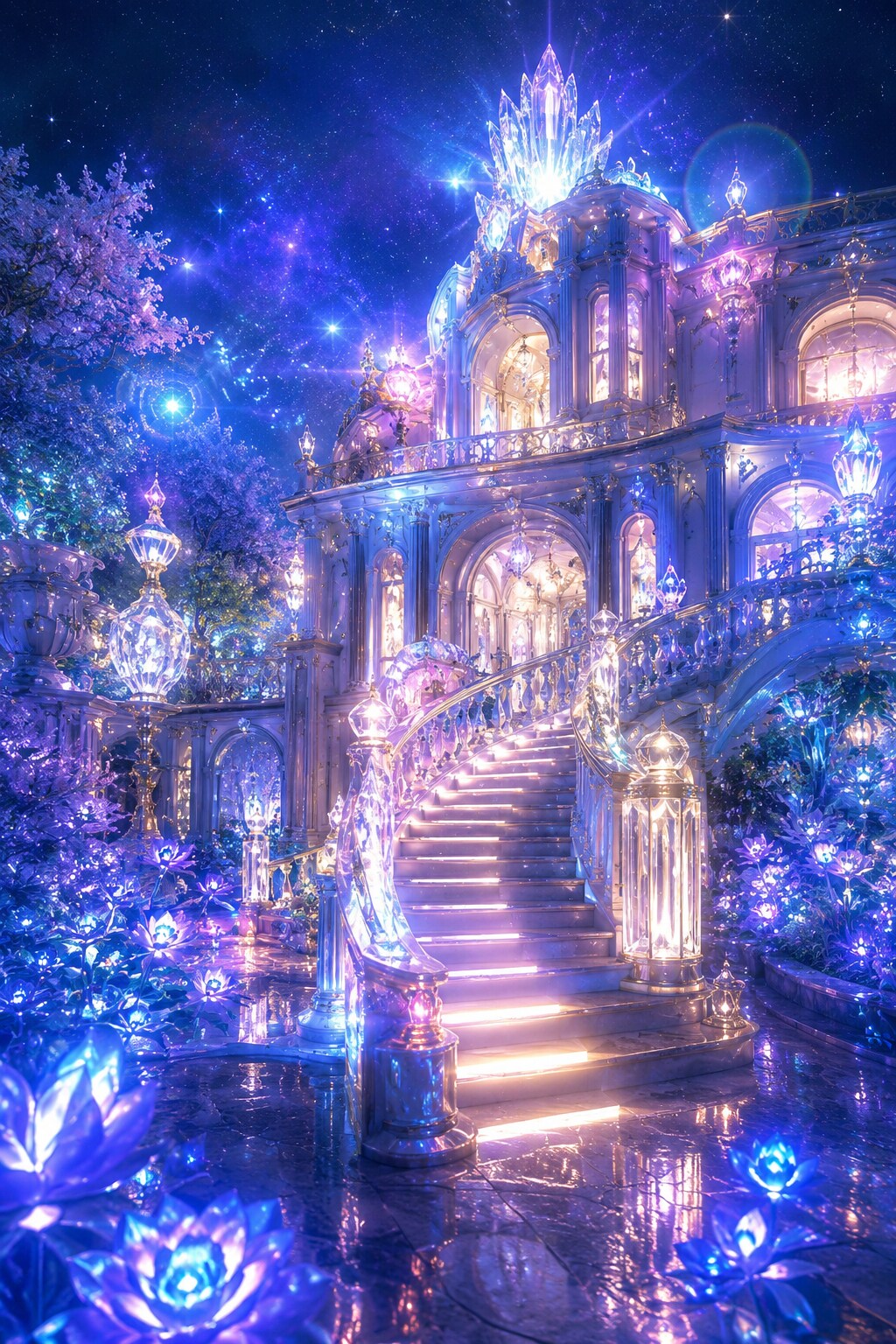 豪邸　夜景　クリスタル