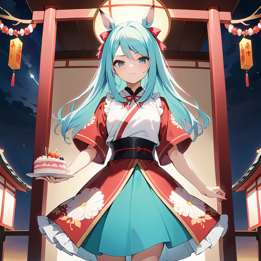 何故、お祭りにケーキをもっているのでしょうかわたくし