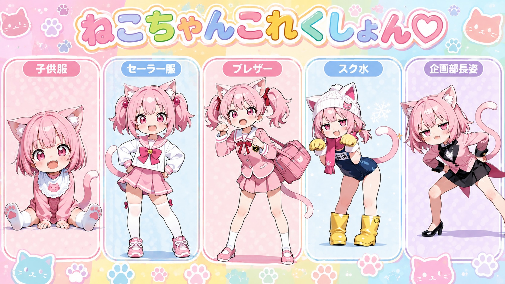 ねこちゃんこれくしょん♡ | の人気AIイラスト・グラビア