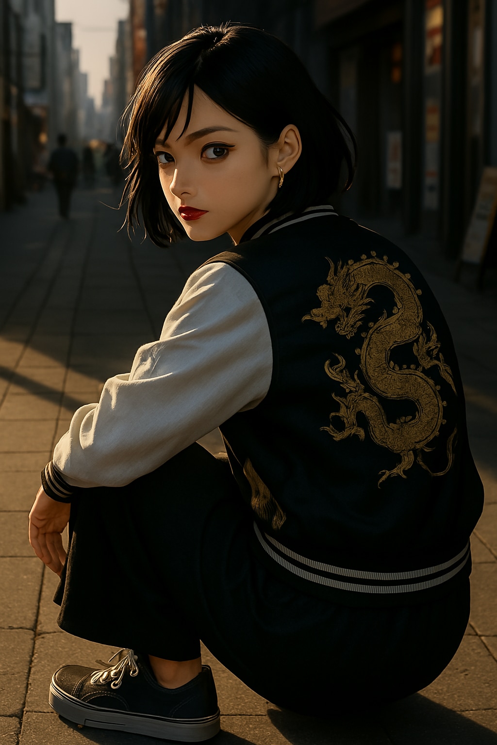 スカジャン少女