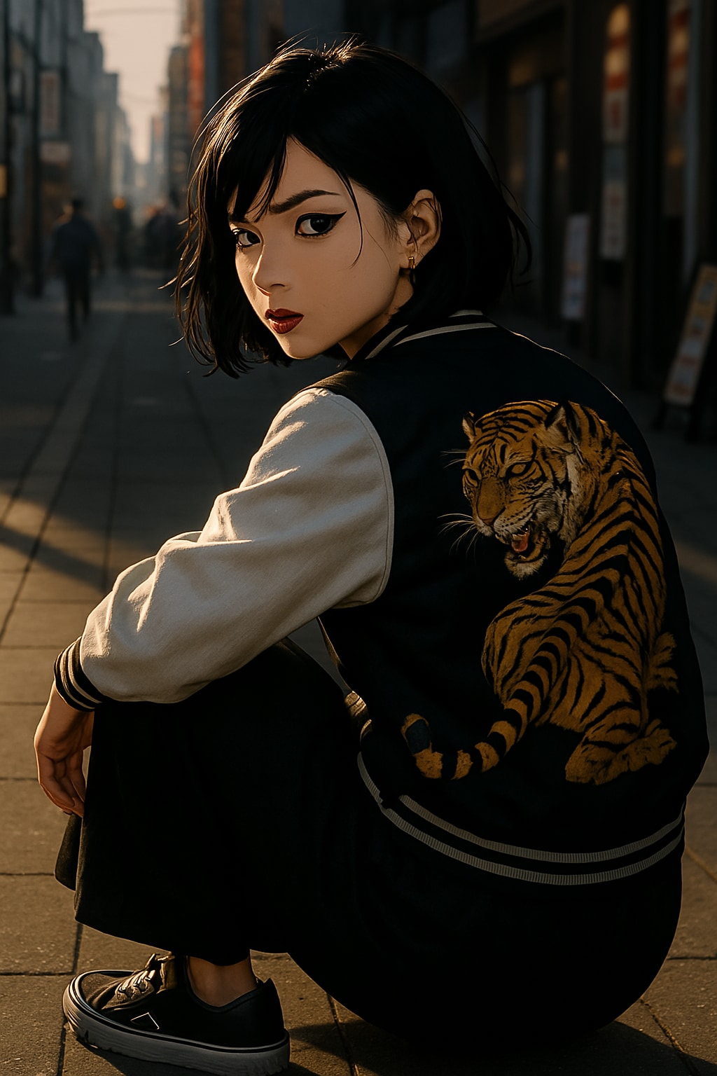 スカジャン少女