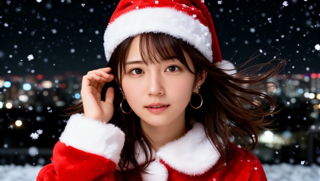 見つめるサンタ