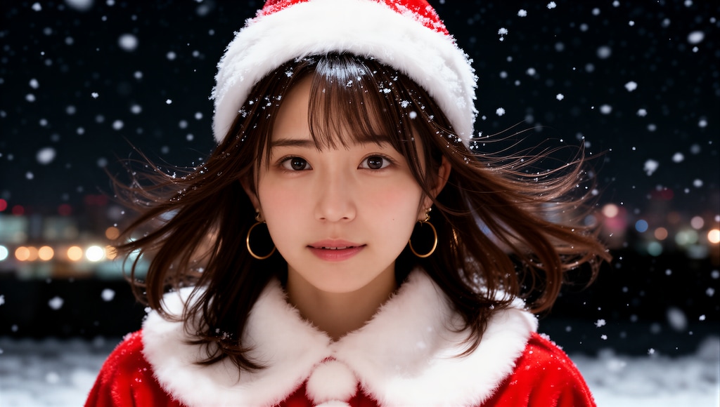 見つめるサンタ