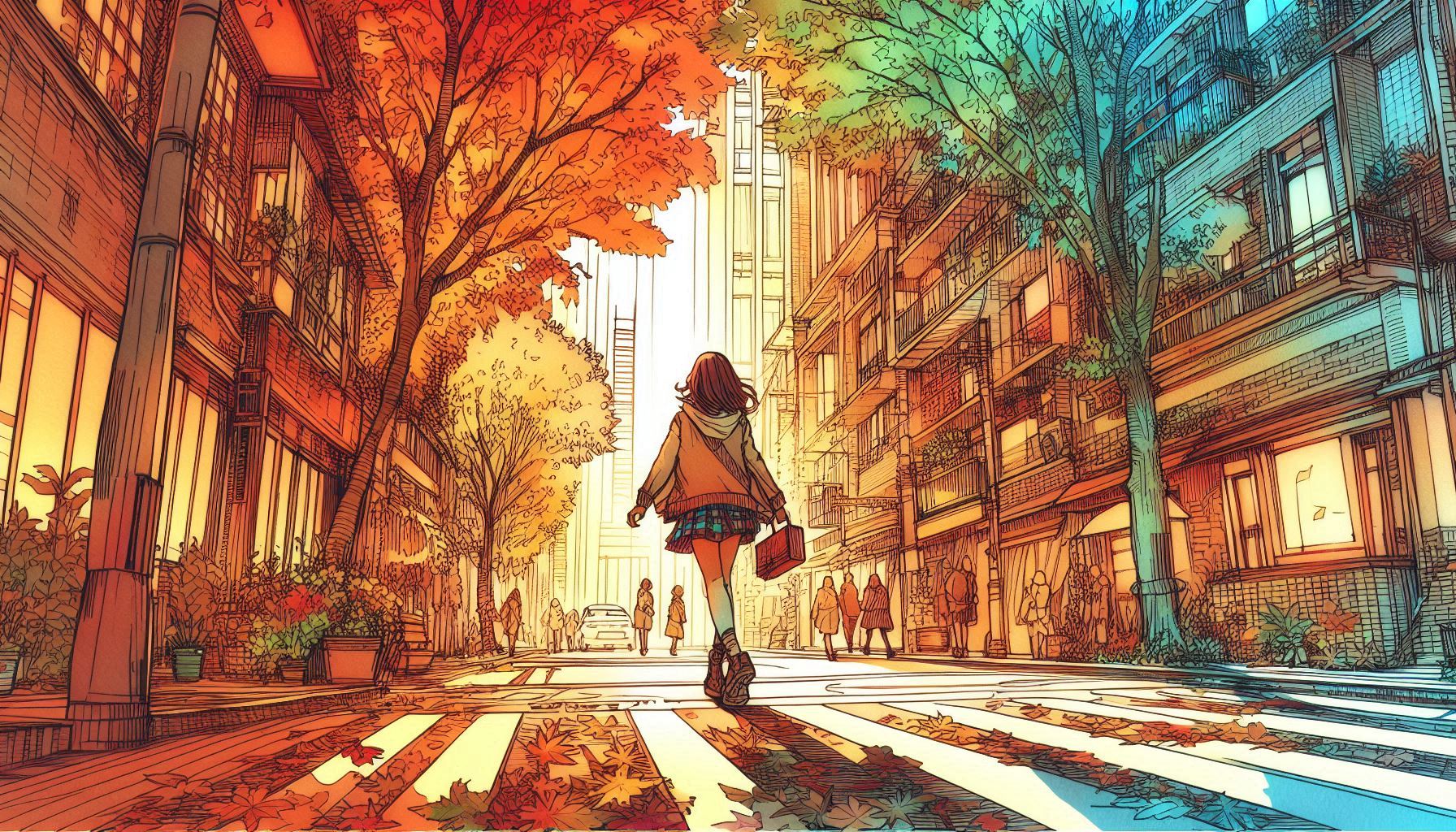 紅葉と少女56 | の人気AIイラスト・グラビア