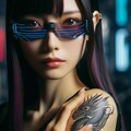 サイバーパンクシティで出会ったドラゴン・タトゥーの女 2枚目