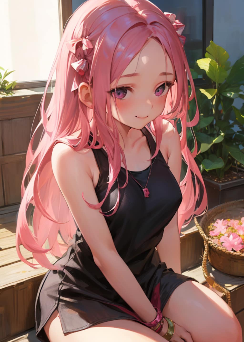 ピンク髪和歌月