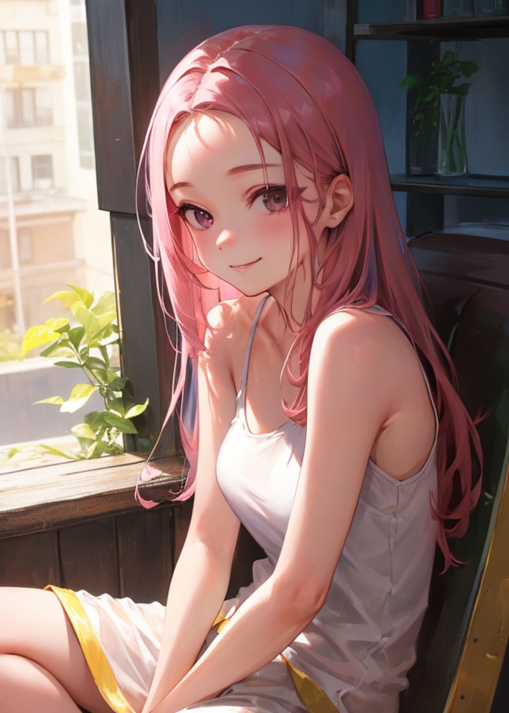 ピンク髪和歌月