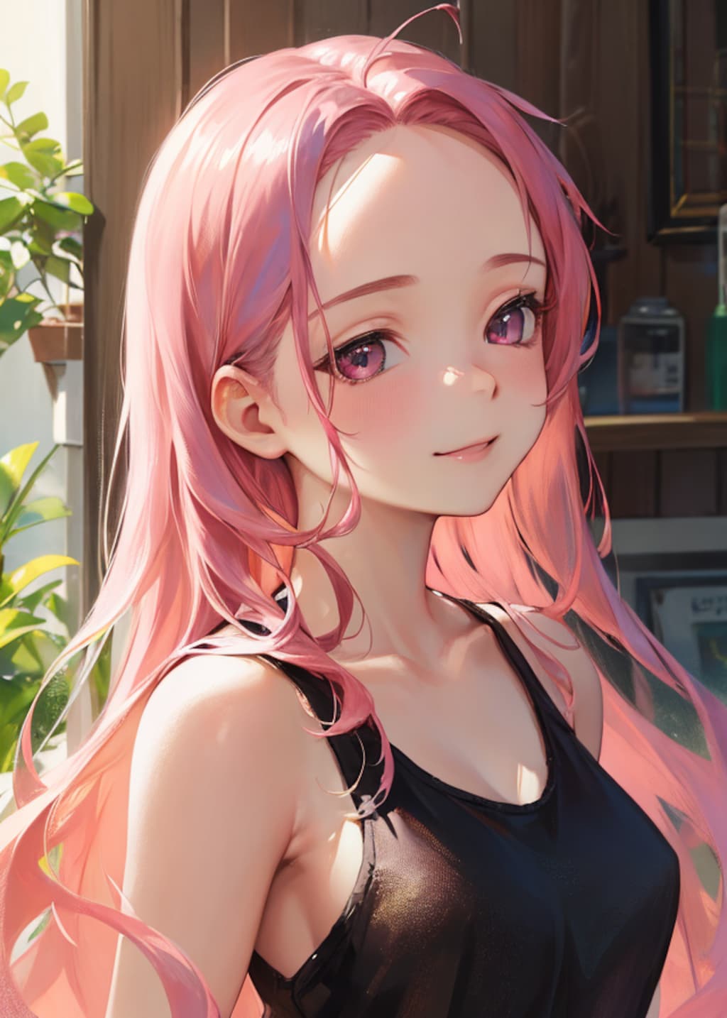 ピンク髪和歌月