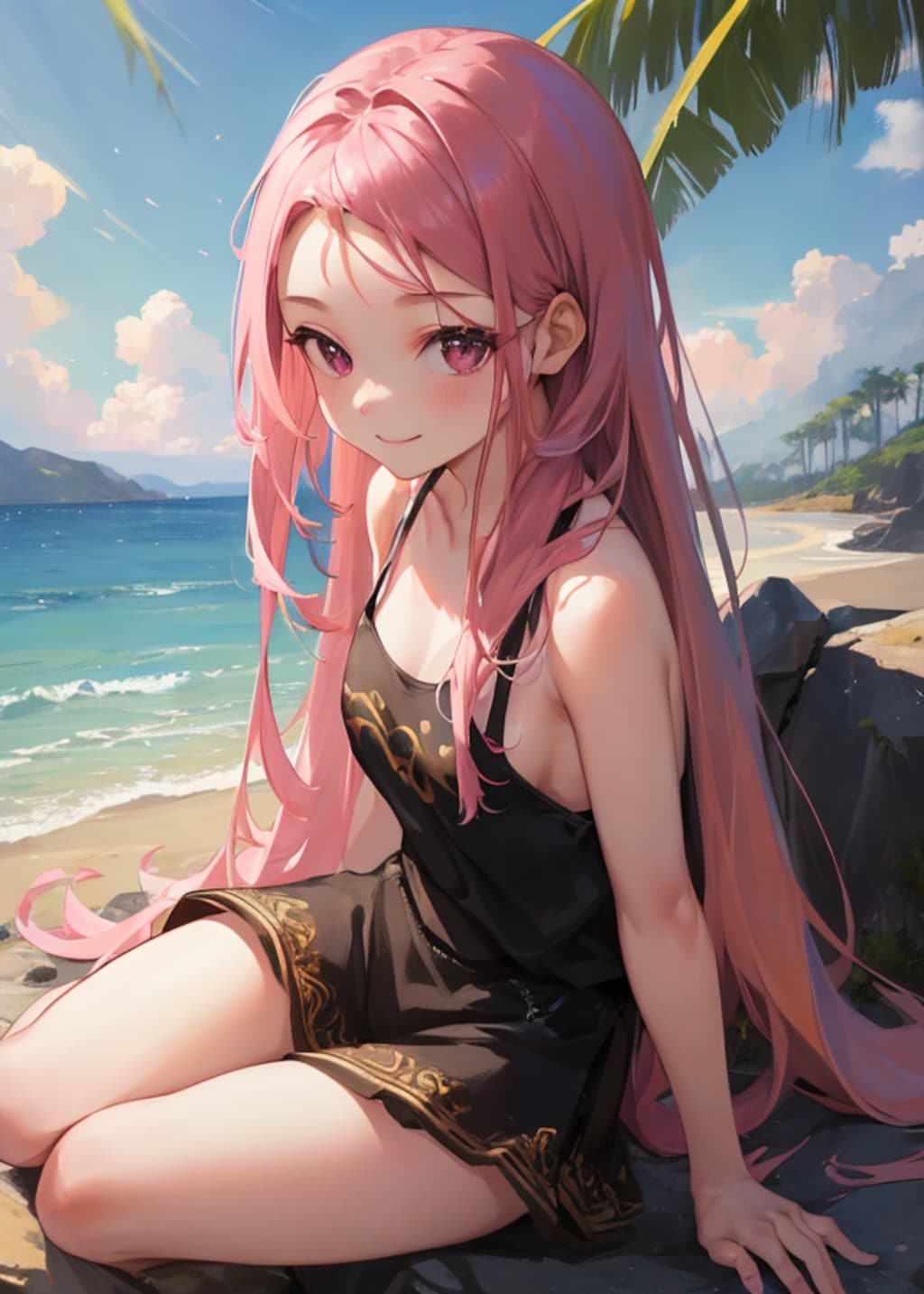 ピンク髪和歌月