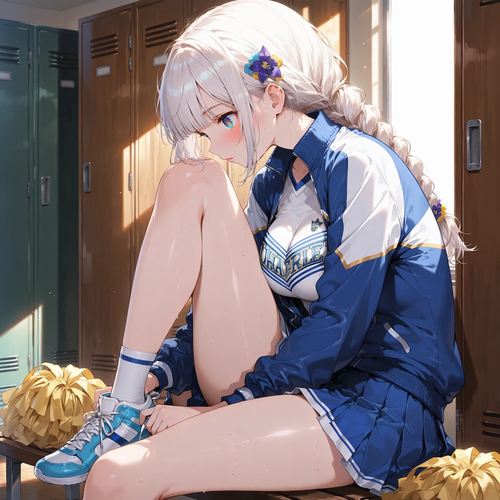 試合前のチアガール